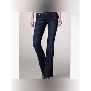 7 For All Mankind Womens Bootcut Jeans Dark Indigo Stretch Made in USA Size 30